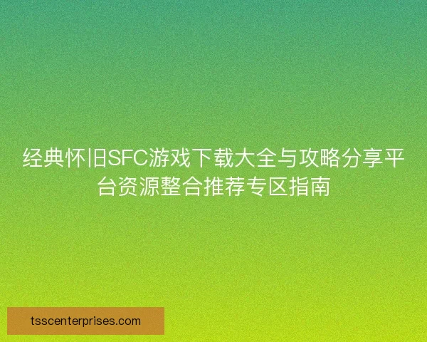 经典怀旧SFC游戏下载大全与攻略分享平台资源整合推荐专区指南
